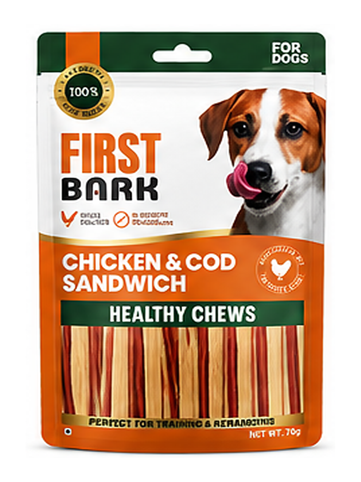 First Bark Chicken & Cod Sandwich Dog Treat