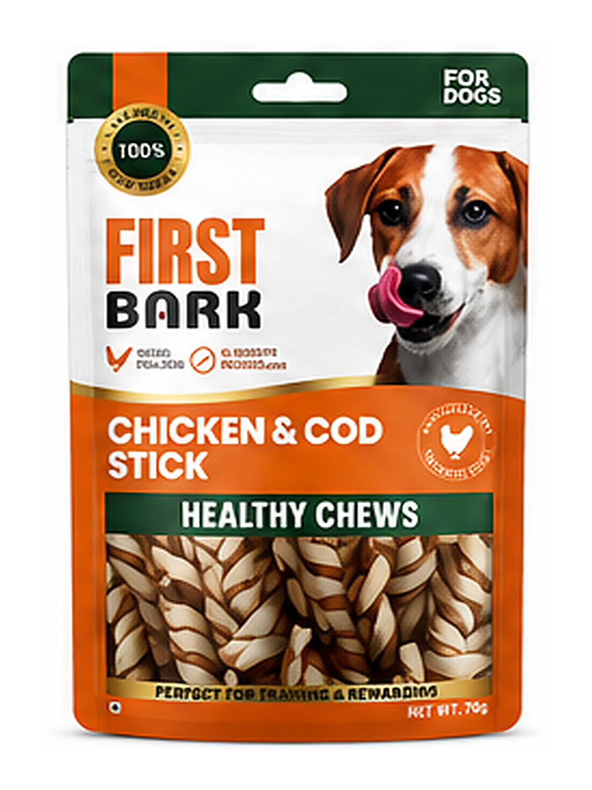 First Bark Chicken & Cod Stick Dog Treat