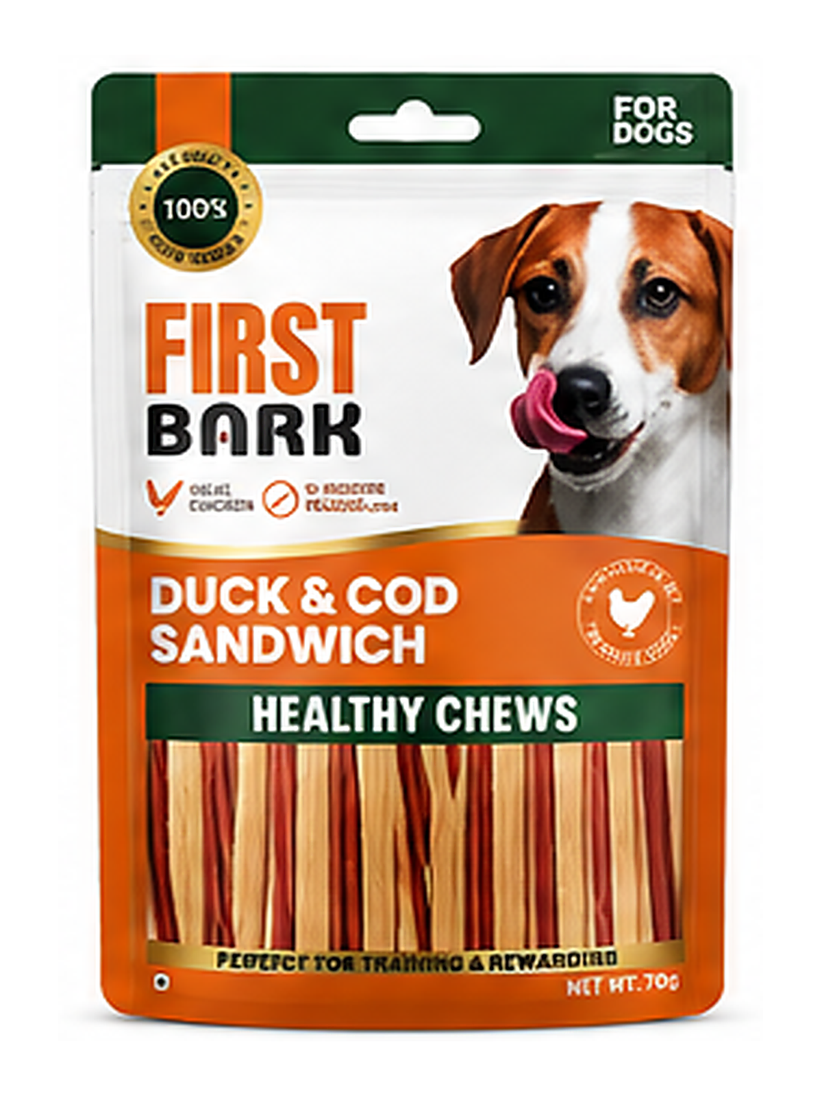 First Bark Duck & Cod Sandwich Dog Treat