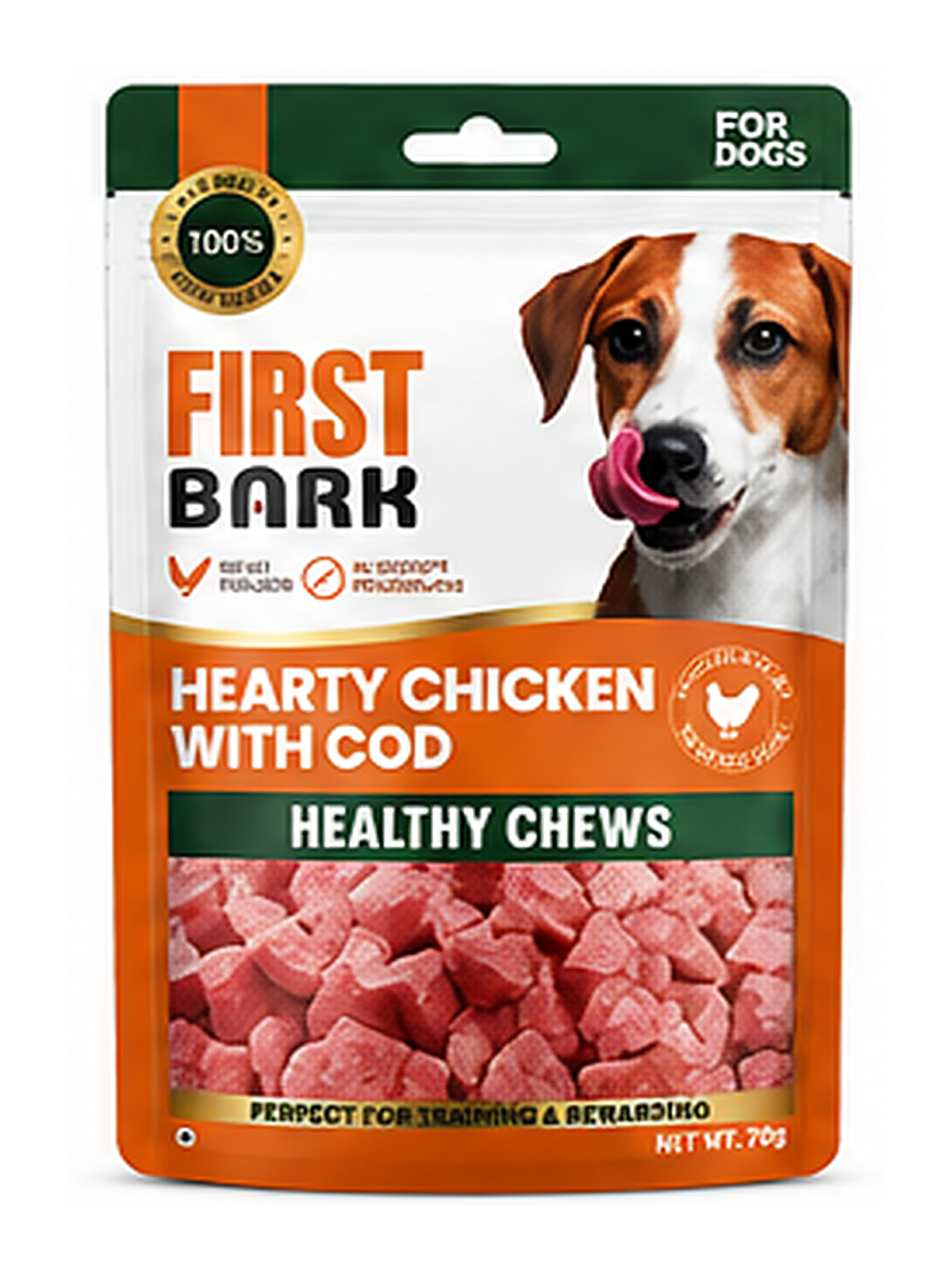 First Bark Hearty Chicken with Cod Dog Treat