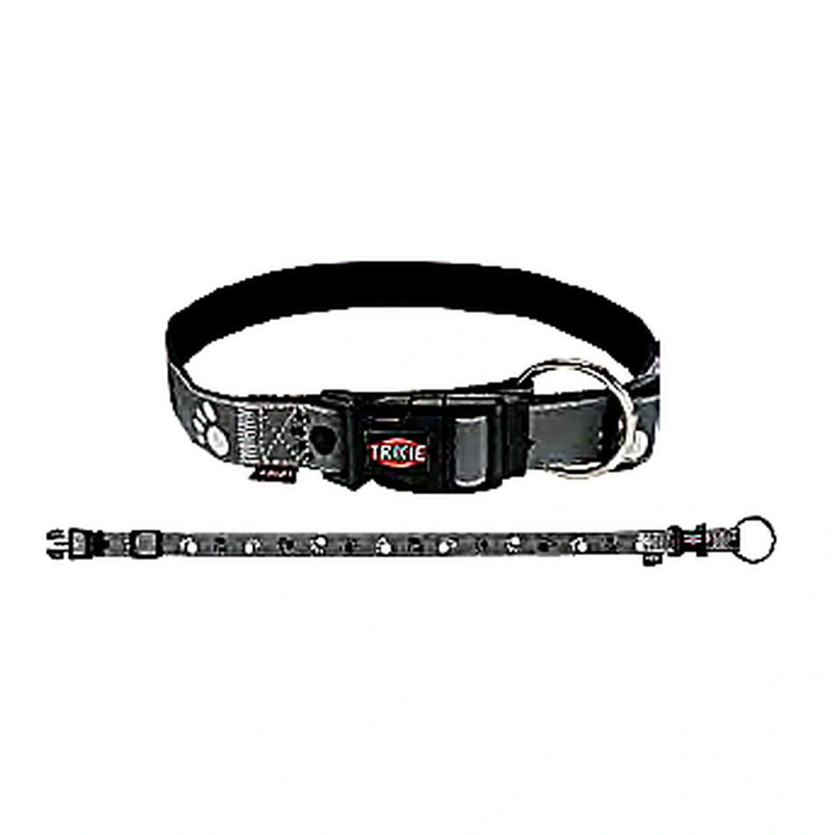 Trixie Silver Reflect Collar Dog Accessory Black/Silver
