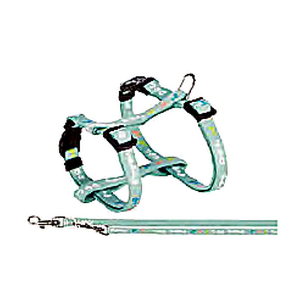 Trixie Junior Puppy H-Harness with Lead Dog Accessory M-L 27-45 cm/10 mm Light Grey