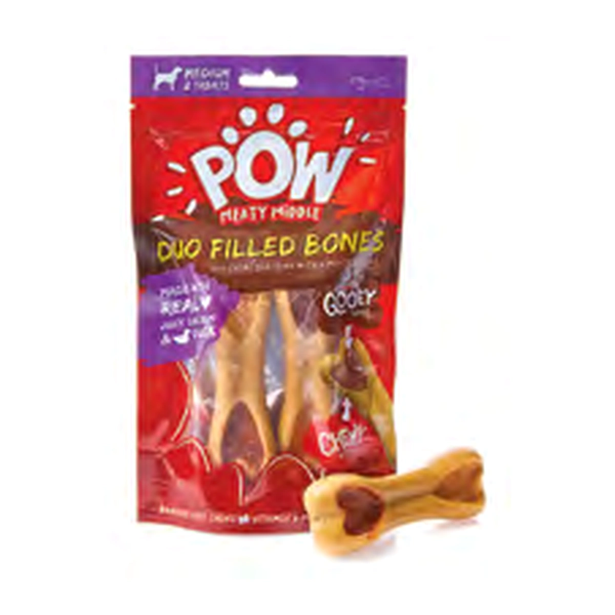 Imaginelles POW Meaty Middle Grillers Chicken & Duck Filled Bones