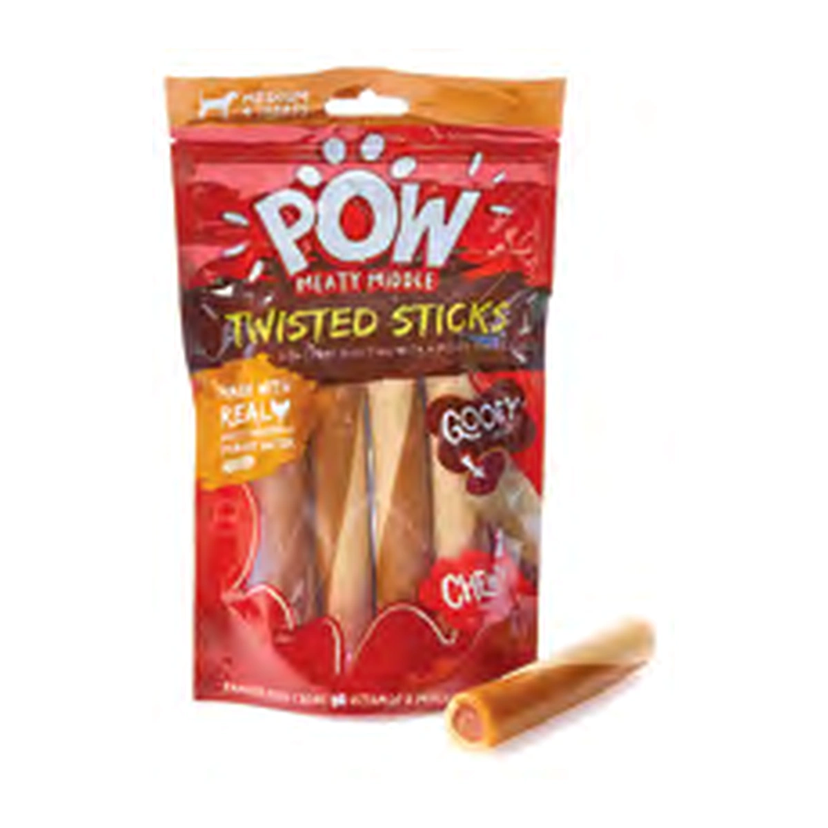 Imaginelles POW Meaty Middle Grillers Chicken & Peanut Butter Twisted Sticks