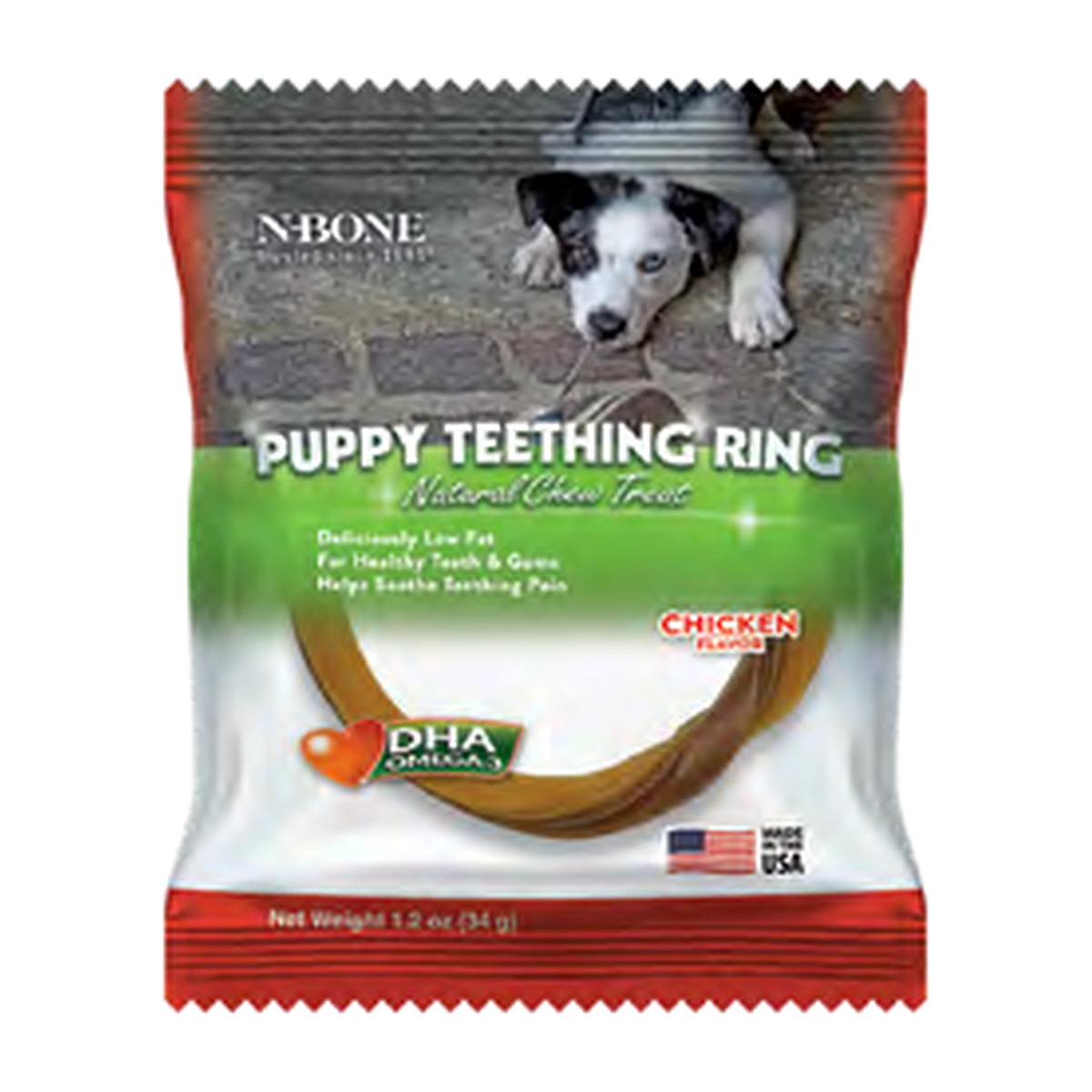 NPIC N-Bone Puppy Teething Ring Puppy Teething Ring Chicken Flavor
