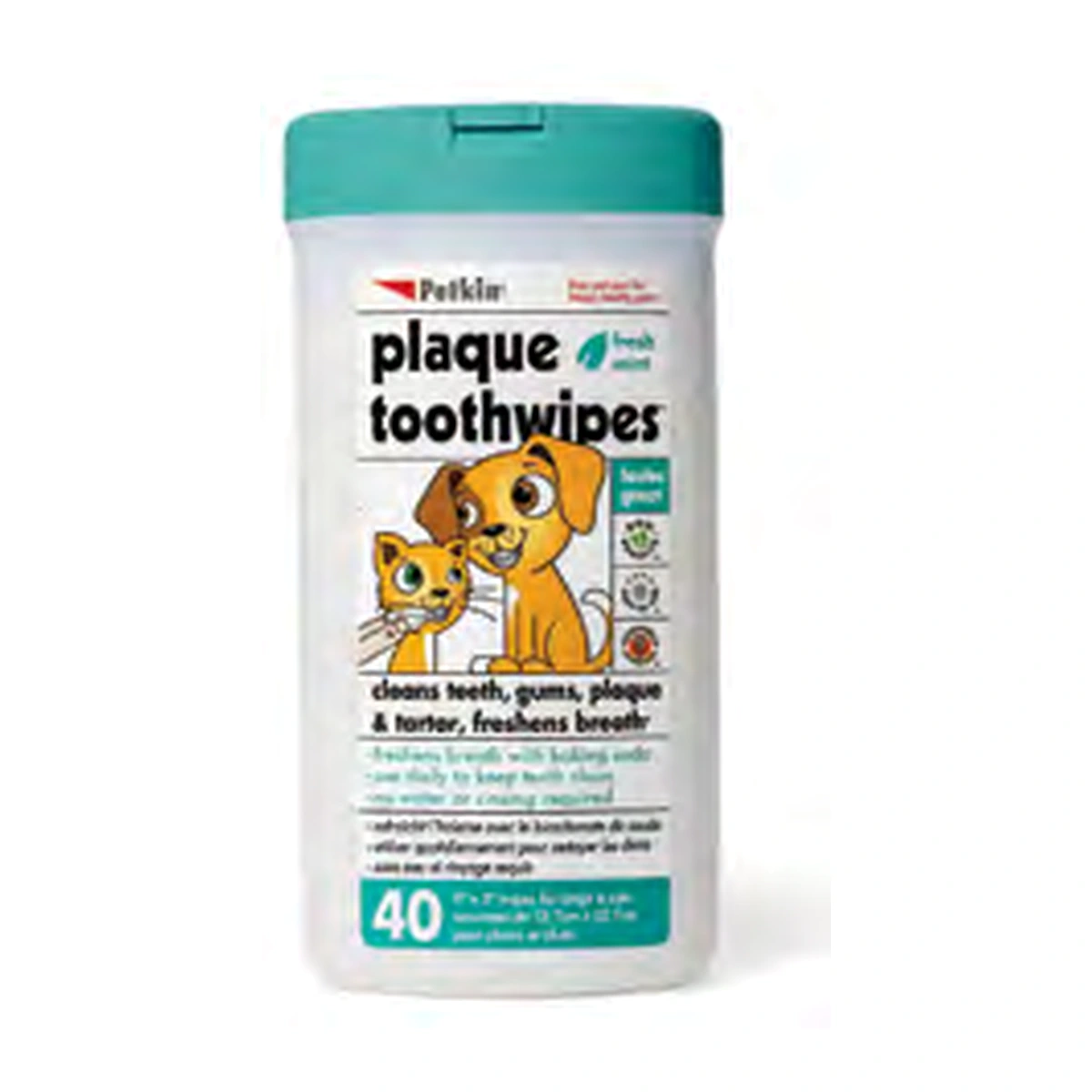 Petkin Ear/Eye/Tooth Wipes Plaque Fresh Mint Toothwipes