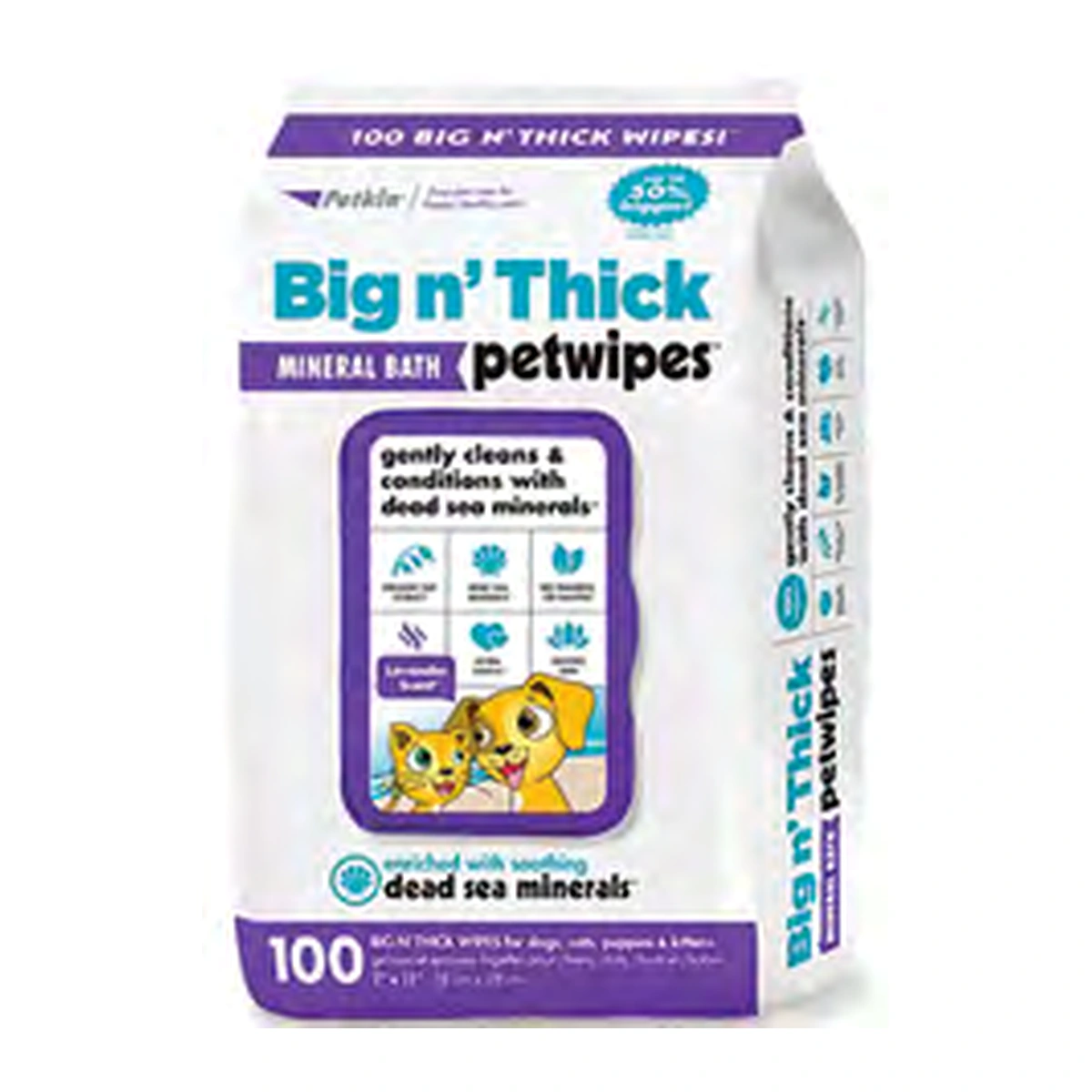 Petkin Pet Wipes Big n’ Thick Mineral Bath Wipes