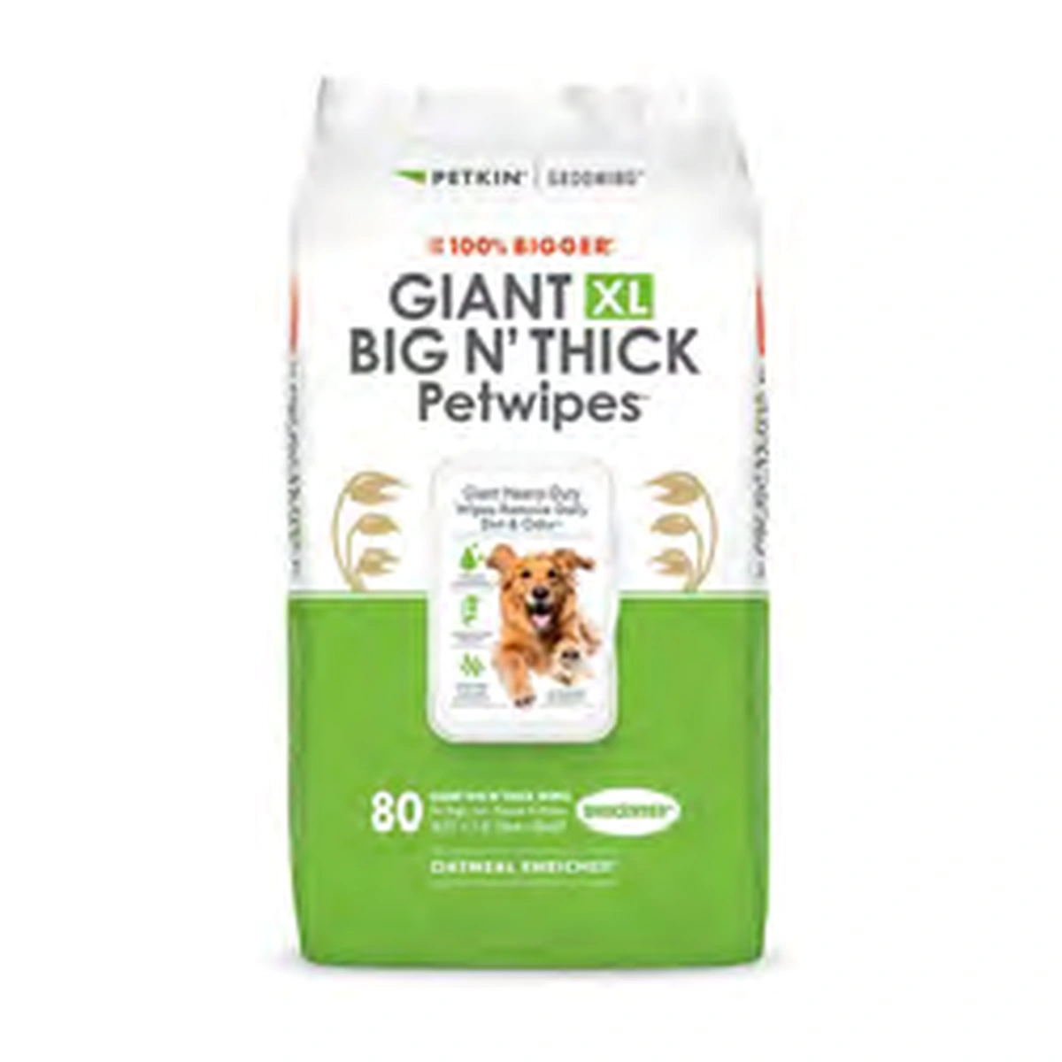 Petkin Big N’ Thick Petwipes, Unscented