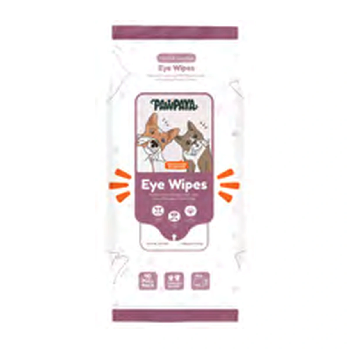 Pawpaya Eye/Ear/Tooth Wipes Eye Wipes 40 Wipes 20 x 18 cm