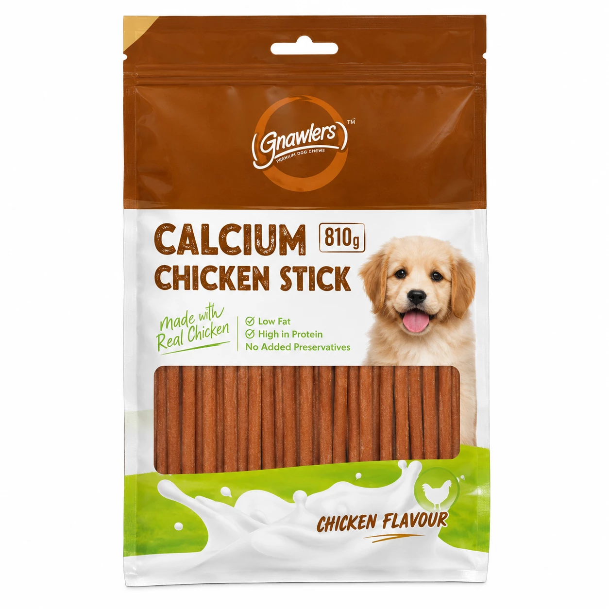 Gnawlers Calcium Chicken Flavour Sticks Dog Treat 810g