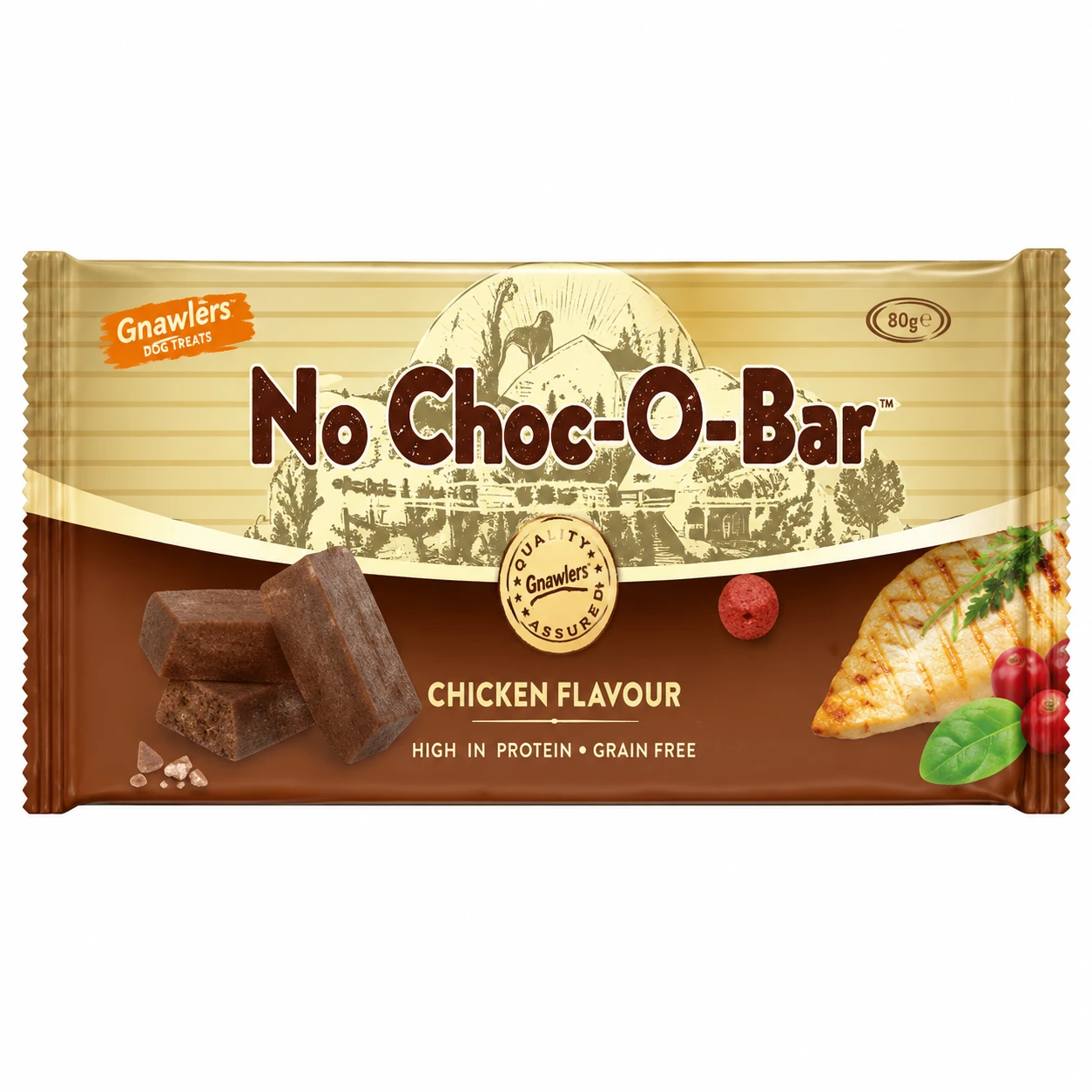 Gnawlers No Choc-O-Bar Chicken Flavour Dog Treat