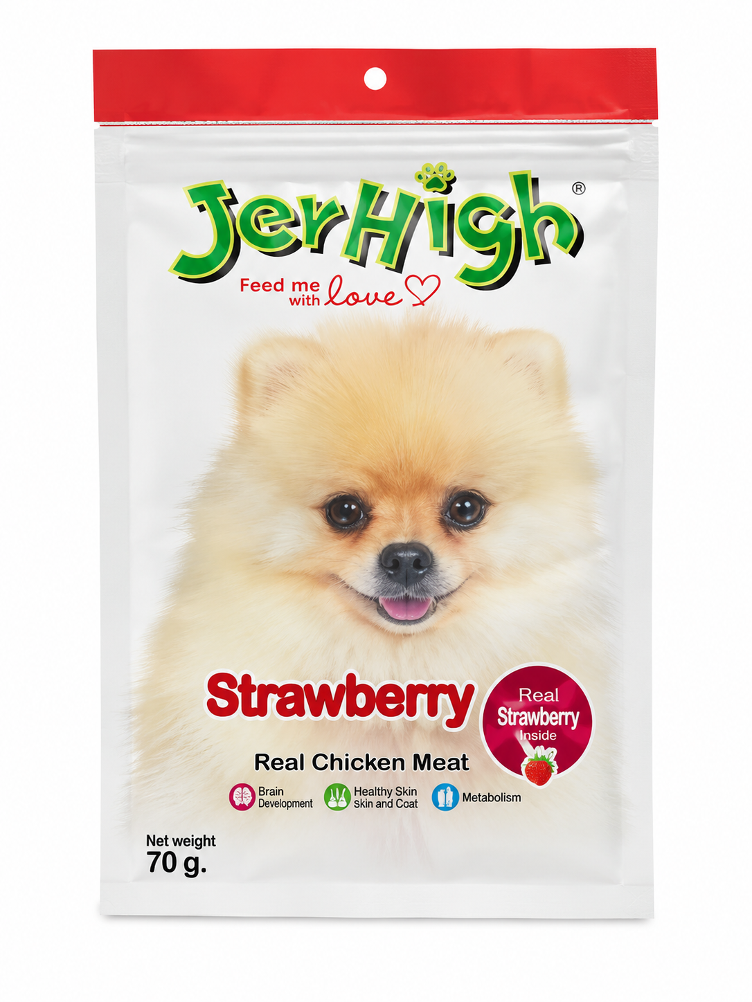 JerHigh Strawberry Flavored Chicken Dog Treat