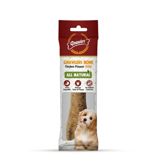 Gnawlers Chicken Bone Medium Dog Treat