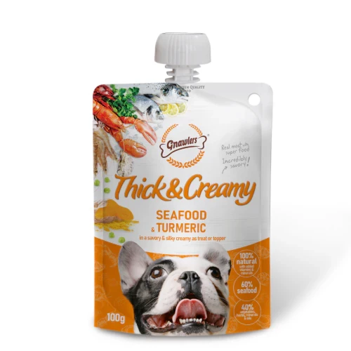Gnawlers Thick & Creamy Seafood & Turmeric Dog Treat