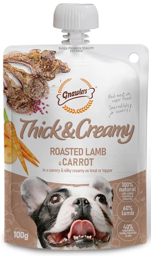 Gnawlers Thick & Creamy Roasted Lamb & Carrot Dog Treat