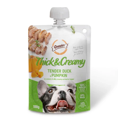 Gnawlers Thick & Creamy Tender Duck & Pumpkin Dog Treat
