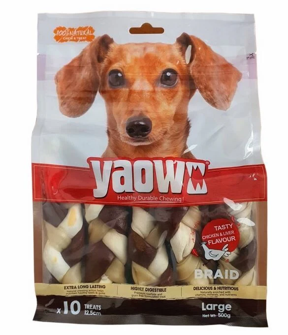 Gnawlers Yaowo Braid Dog Treat 500g (2.5\")