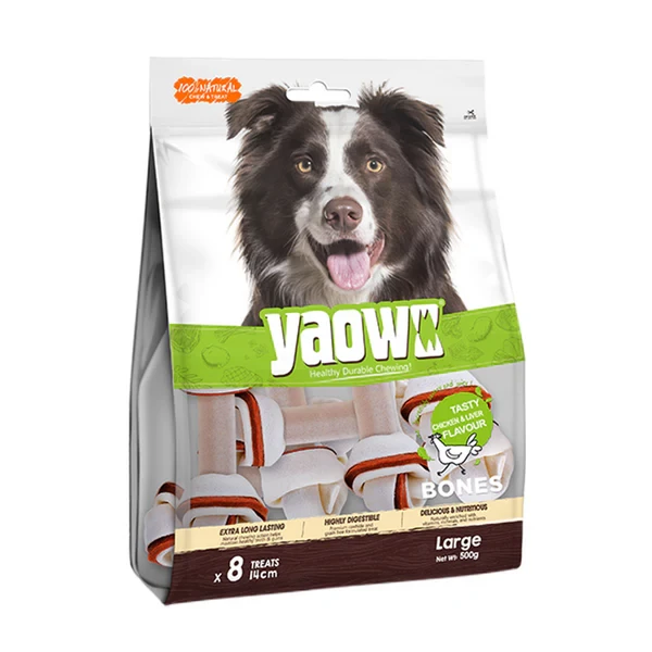 Gnawlers Yaowo Knotted Dog Treat 500g (6\")