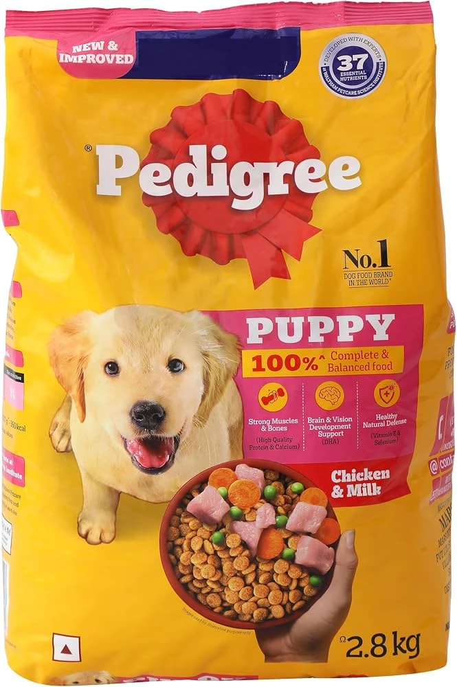 Pedigree Puppy Chicken & Milk Dry Dog Food 2.8 kg