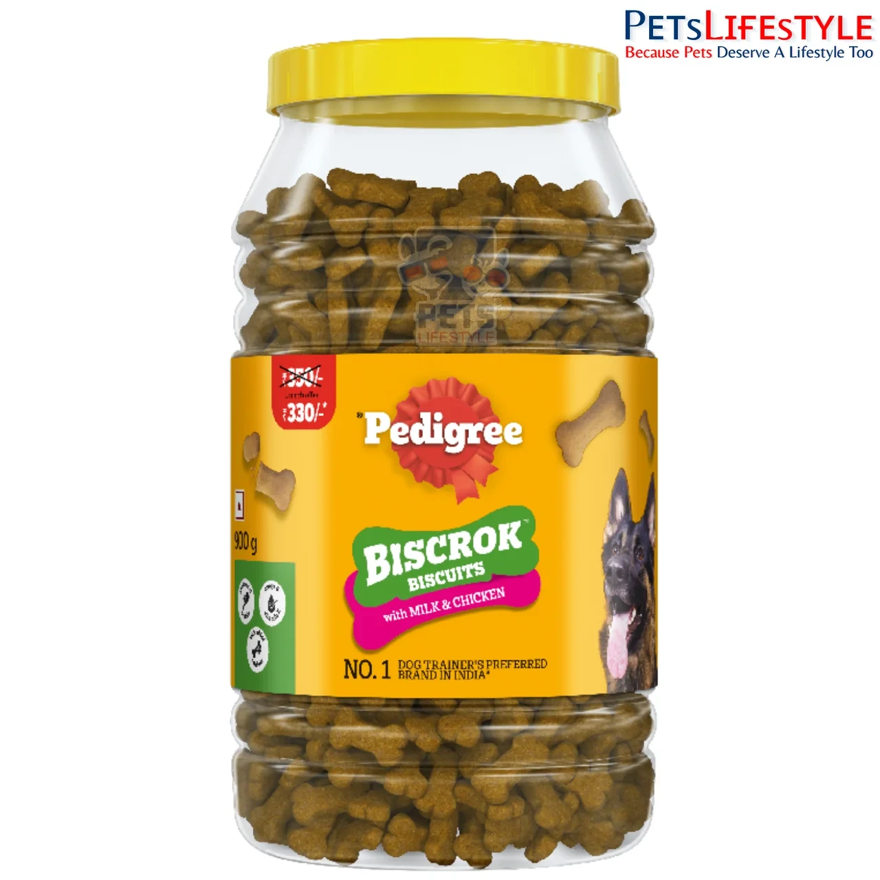 Pedigree Biscrok Milk & Chicken Jar Dog Biscuits