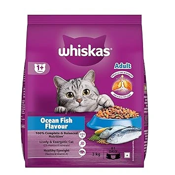 Whiskas Adult Ocean Fish Dry Cat Food 3 kg