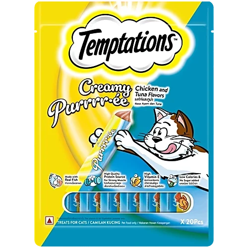 Temptations Creamy Purrr-ee Chicken & Tuna Value Pack Cat Treat