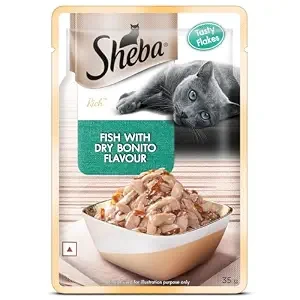Sheba Fish with Dry Bonito Flakes Wet Cat Food