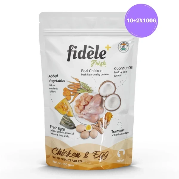 Fidele Fresh Chicken & Egg with Vegetables Wet Dog Food