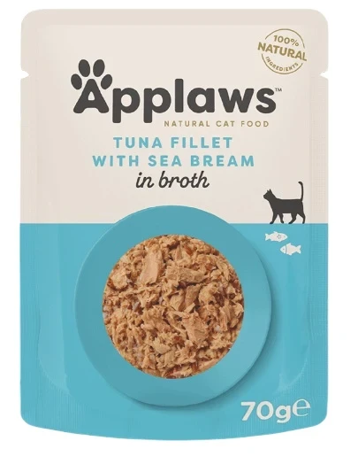 Applaws Tuna Fillet with Sea Bream in Broth Wet Cat Food