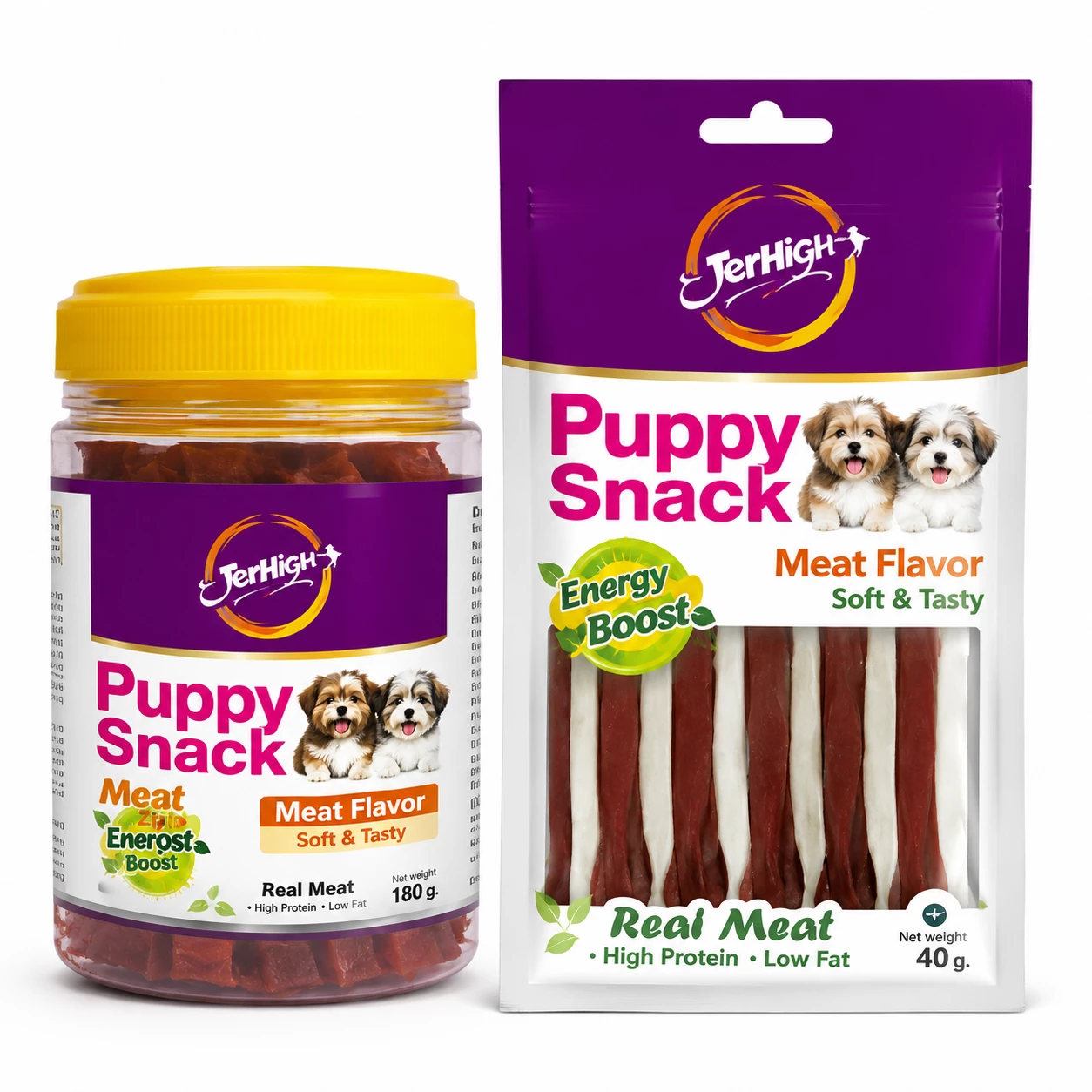 Puppy Snacks Petite Bone Dog Treat Jar & Pouch