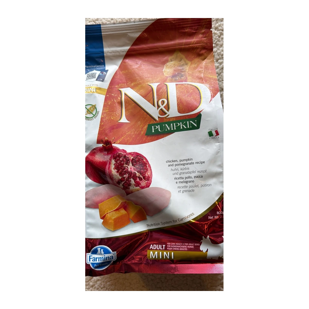 N&D Pumpkin Adult Mini Chicken, Pumpkin & Pomegranate