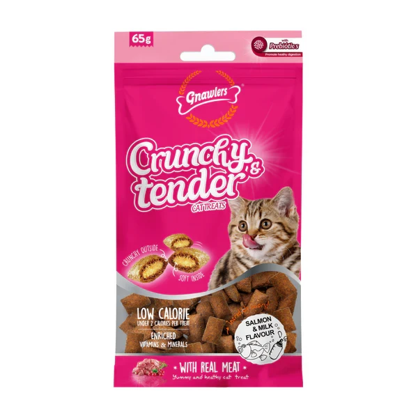 Gnawlers Salmon & Milk Cat Crunchy Tender Treat