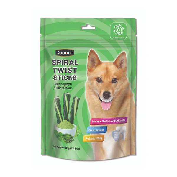 Goodies Spiral Twist Sticks Chlorophyll Dog Treat