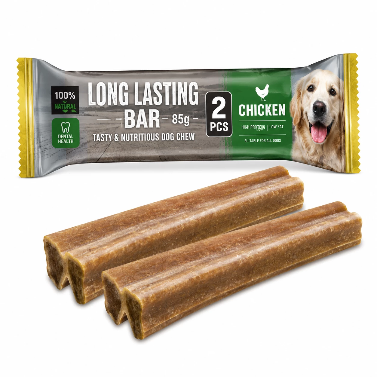 Goodies Long Lasting Bar Chicken Dog Treat 85g (2 Pcs)