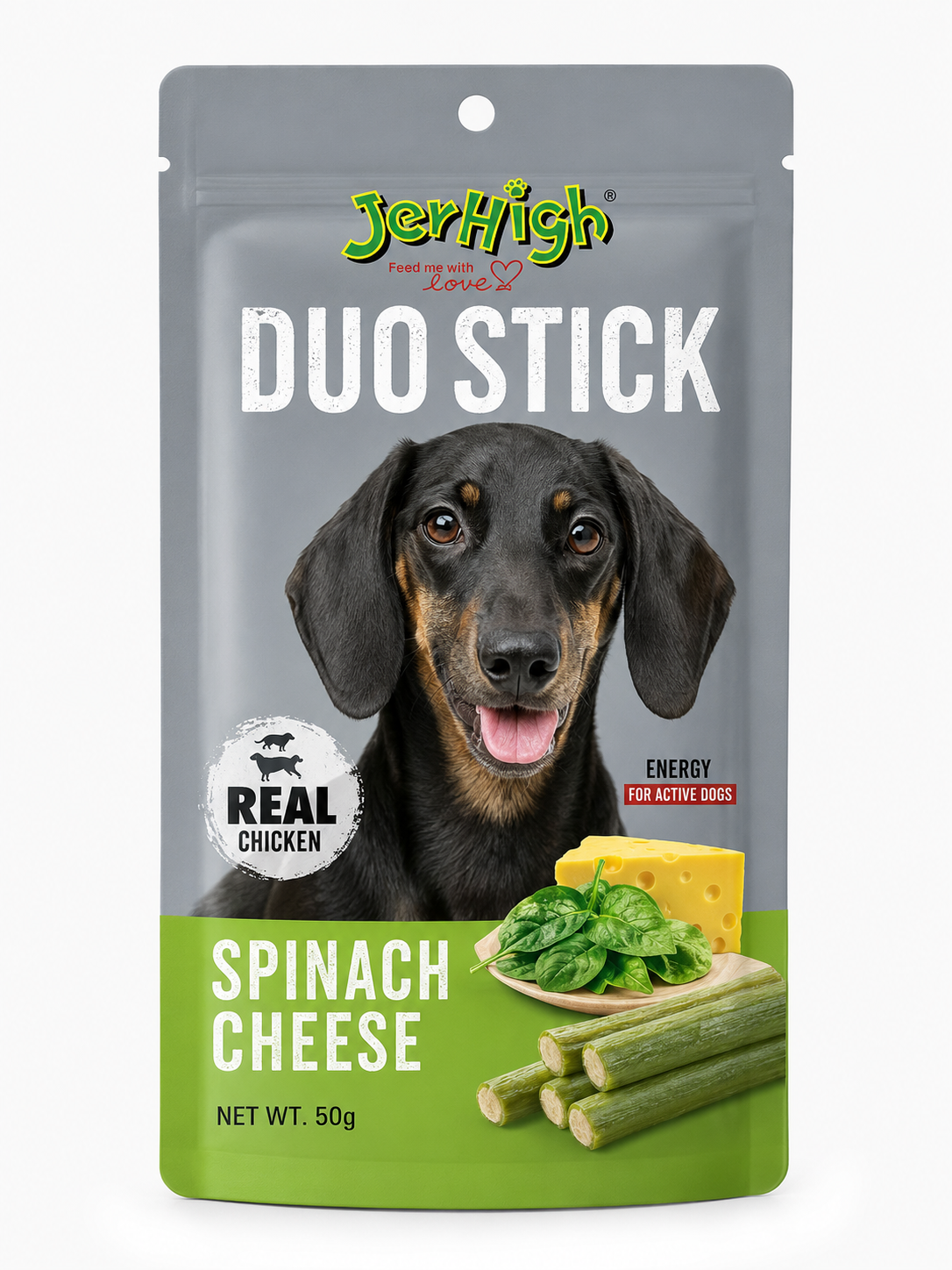 Duo Stick Spinach Cheese Dog Treat