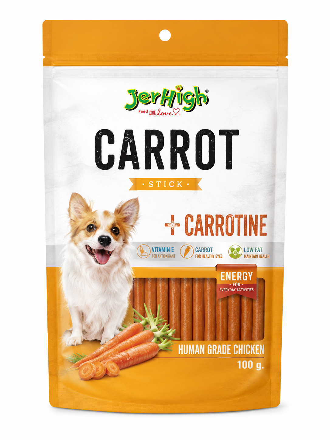 JerHigh Carrot Stick Dog Treat