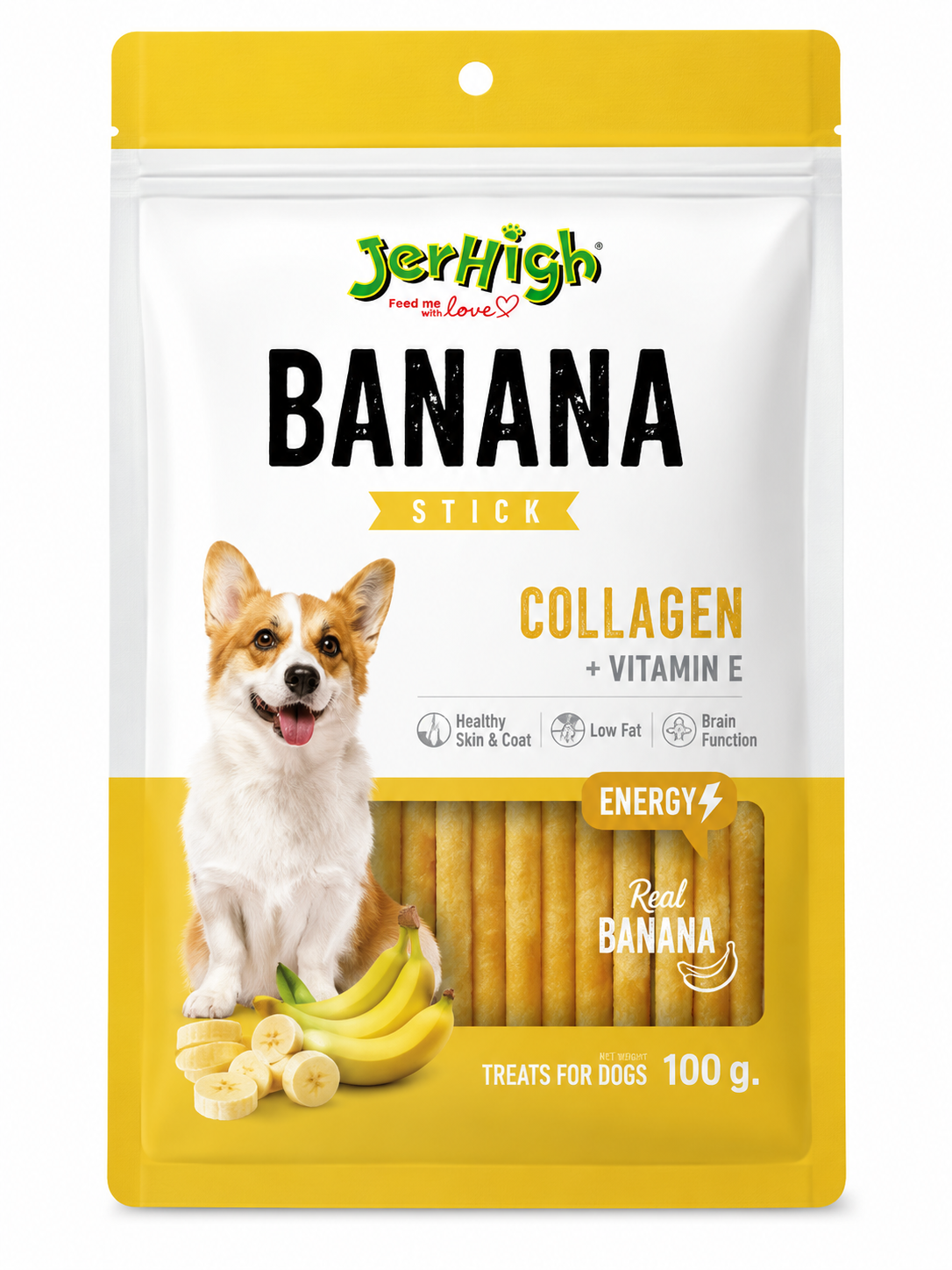 JerHigh Banana StickDog Treat