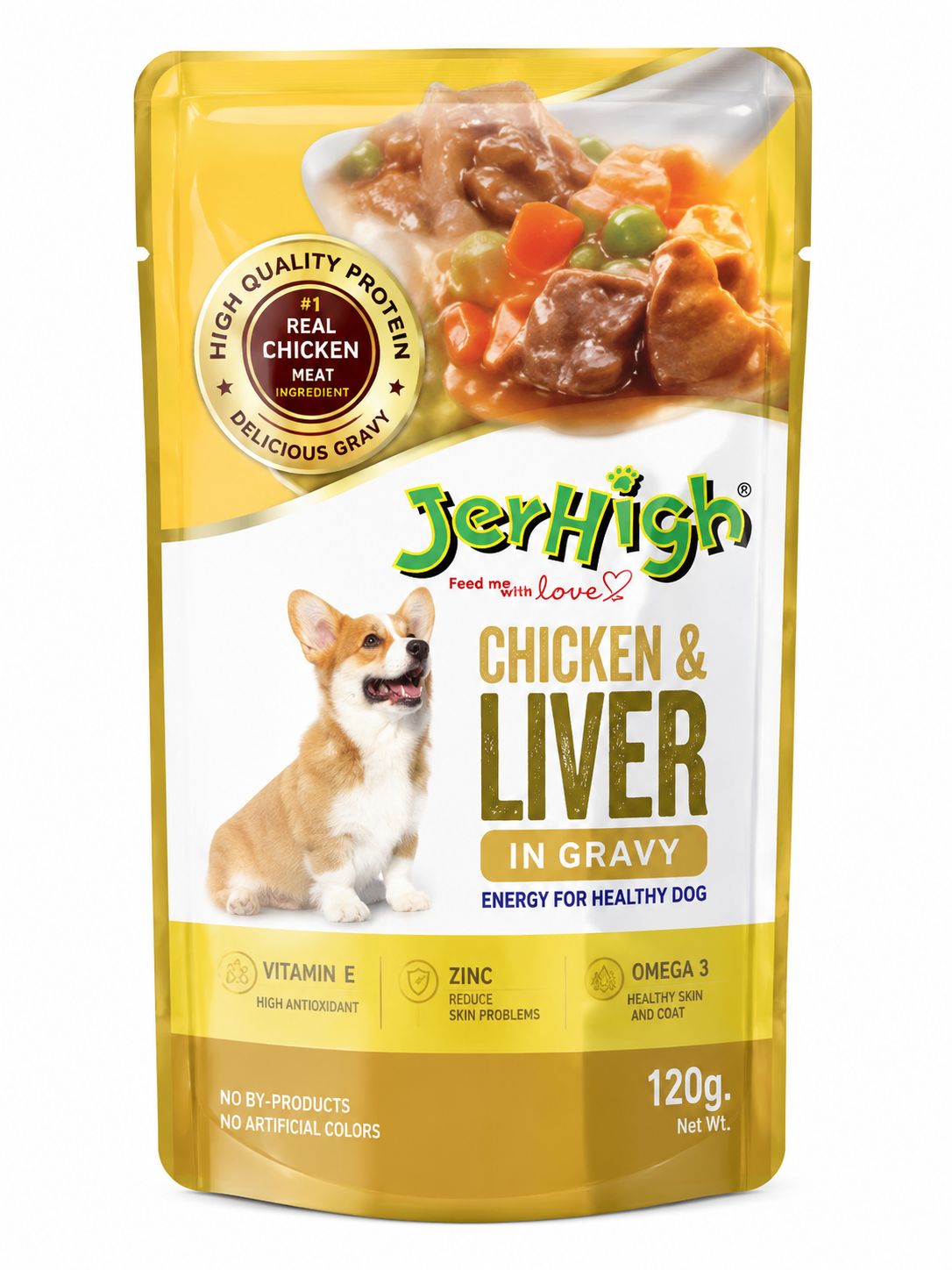 JerHigh Chicken & Liver Gravy in Pouch Dog Food