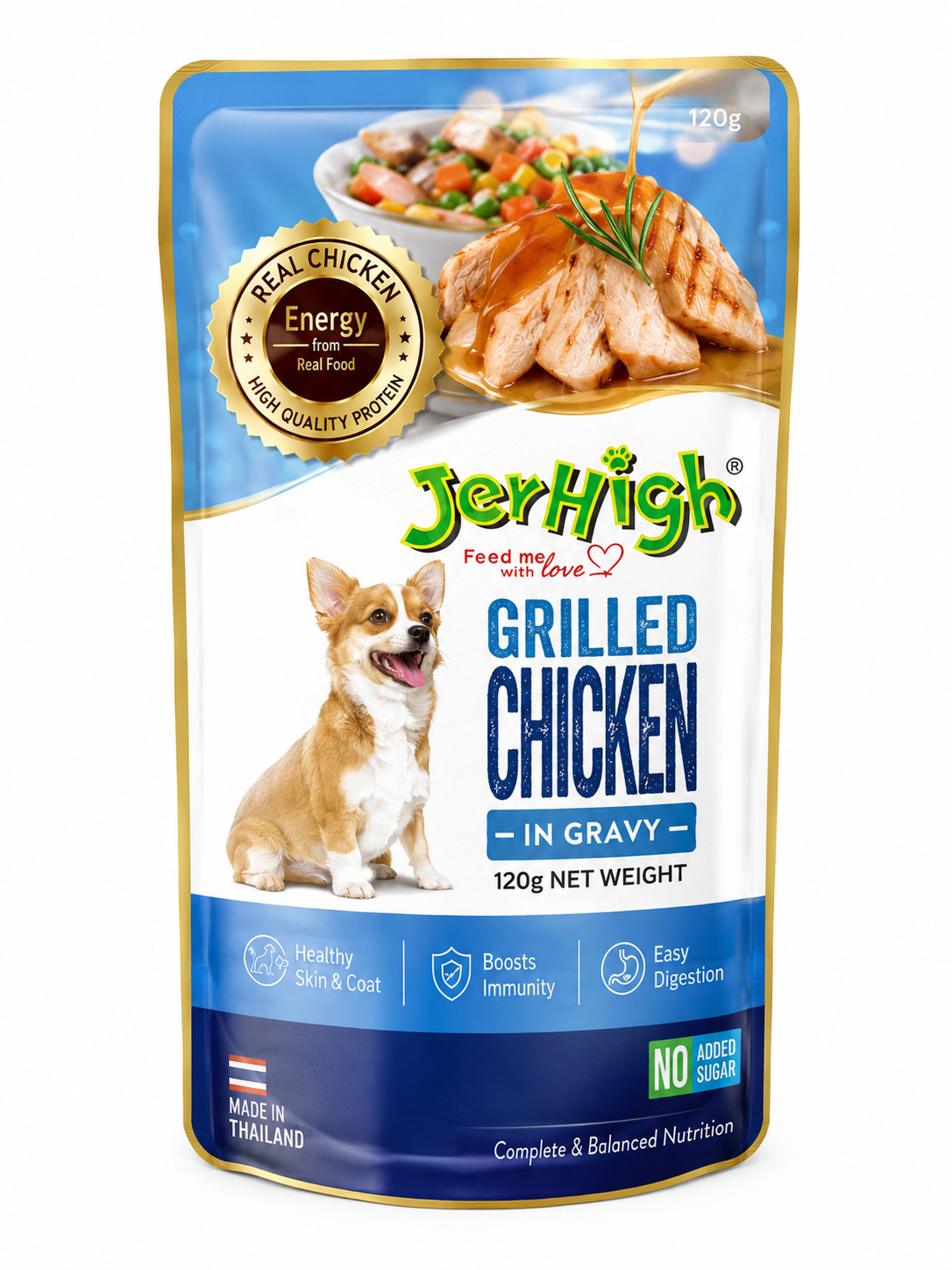 JerHigh Grilled Chicken Gravy in Pouch Dog Food