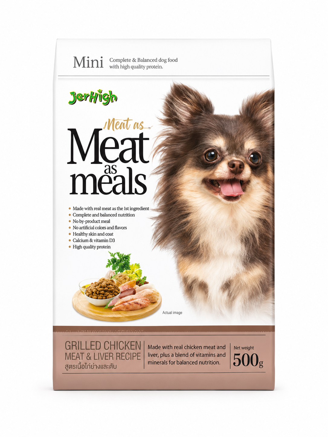 M as M Grilled Chicken Meat & Liver Recipe Dog Food 500g