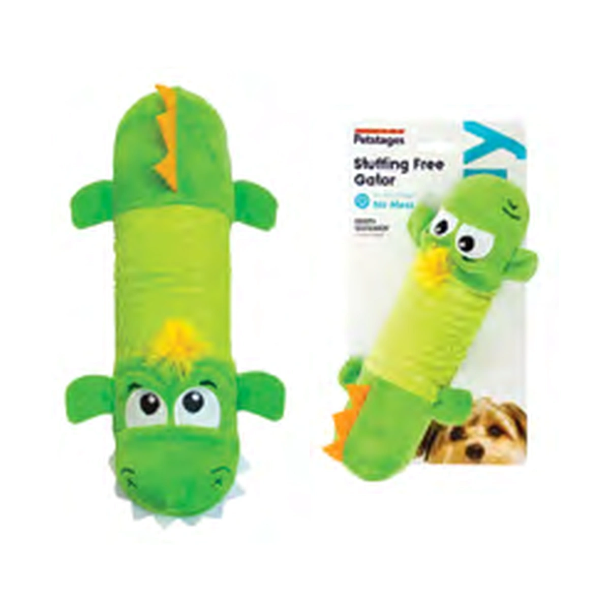 Petstages Stuffing Free Big Squeak Gator Dog Toy