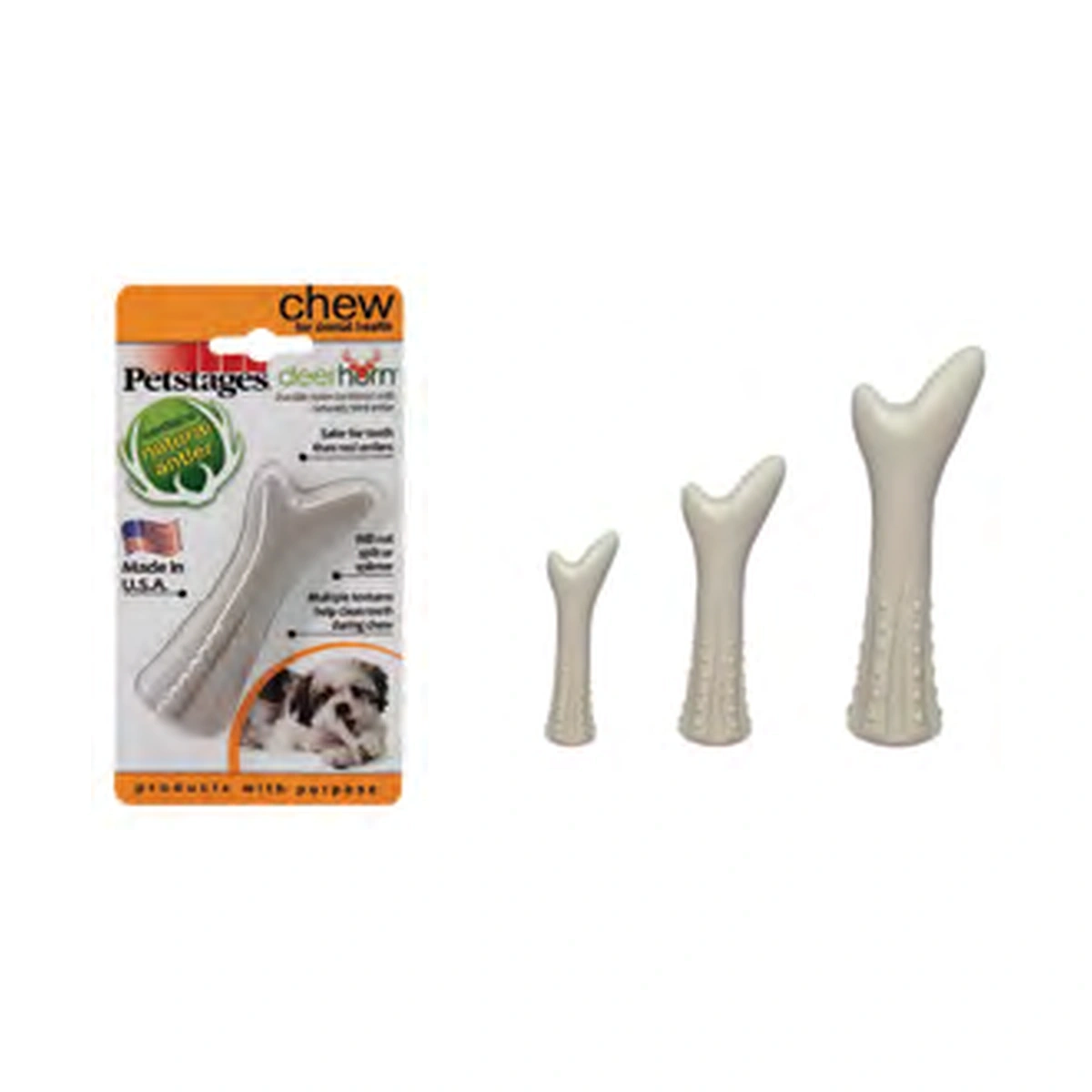 Petstages Deerhorn Durable Chew Toy