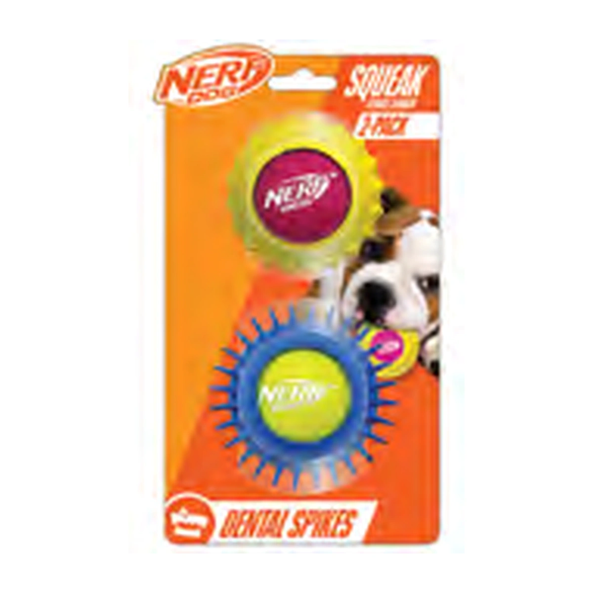 Nerf Dog Squeak Tennis Armor, Pack of 2 Dog Toy