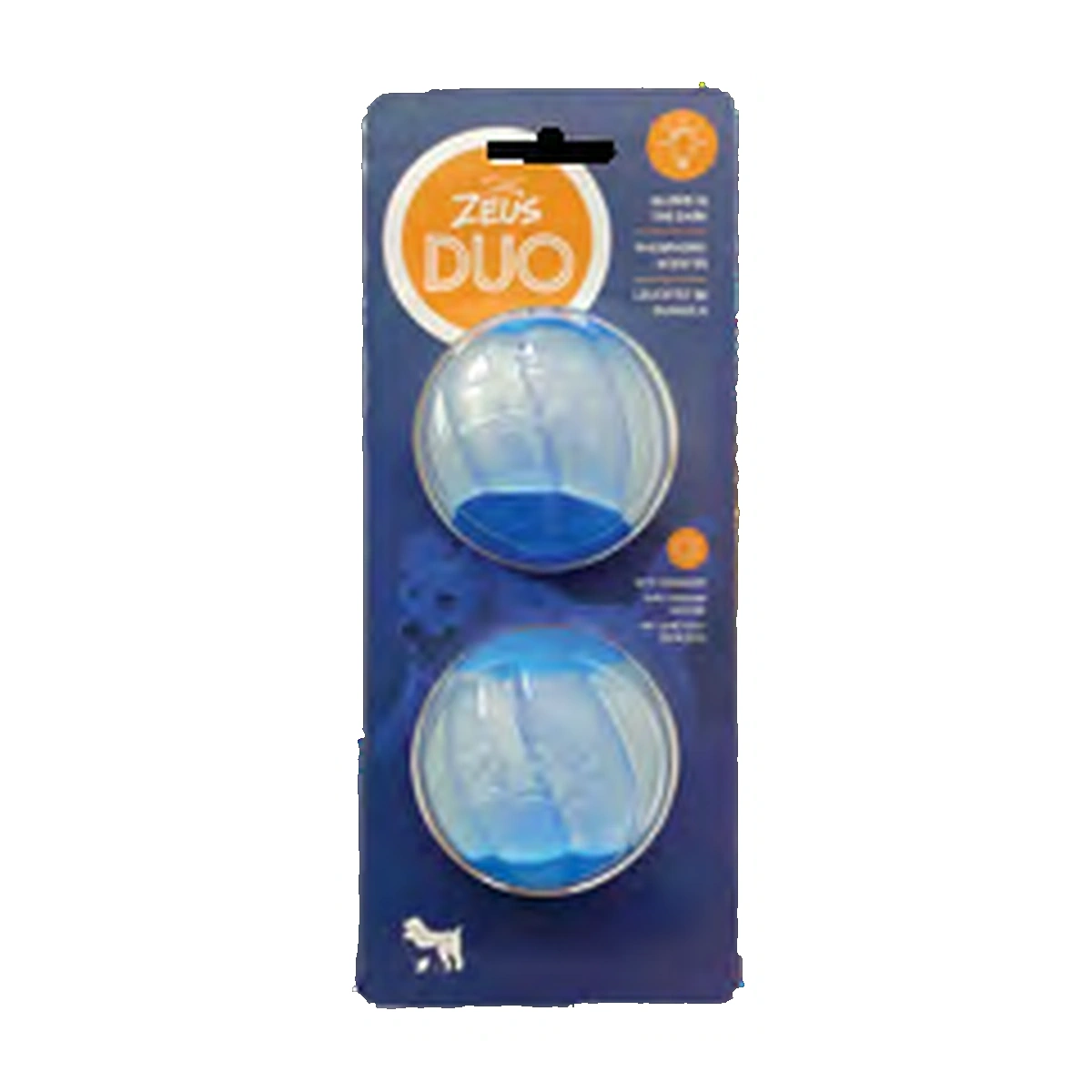 Zeus DUO Ball with Squeaker & Glow, Pack of 2 Dog Toy