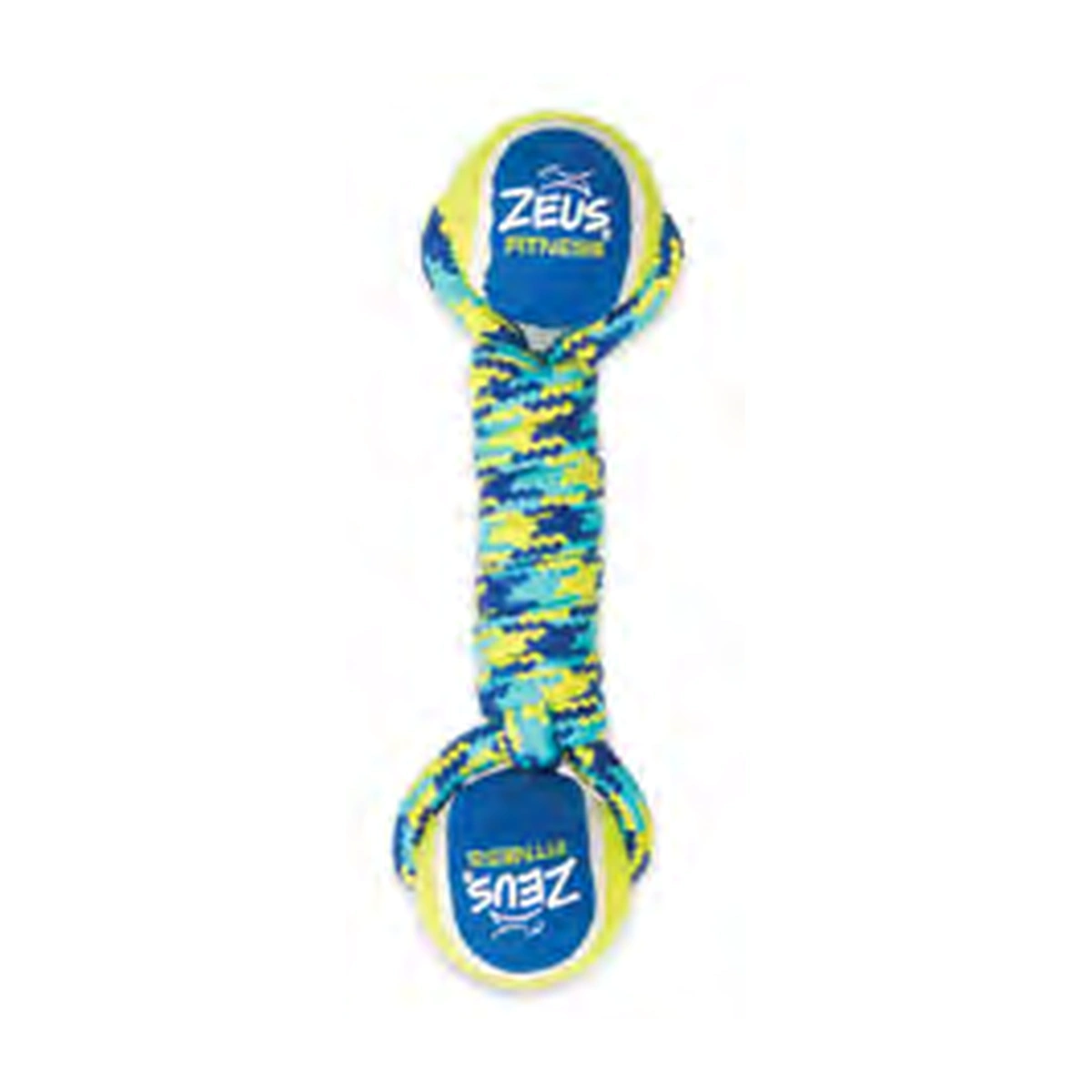 Zeus Double Tennis Ball Rope Dumbbell Dog Toy