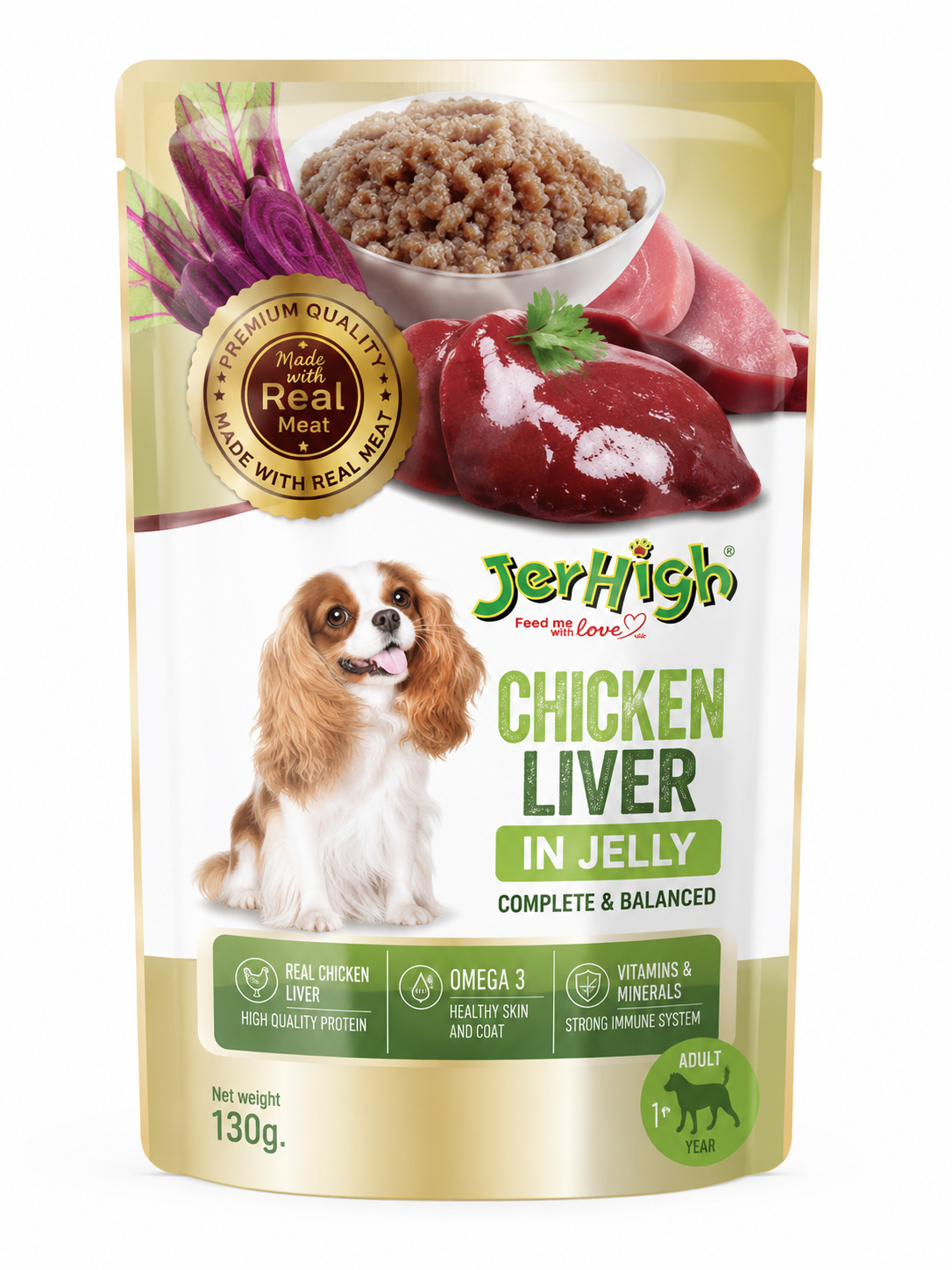 Meat in Jelly Liver Dog Food